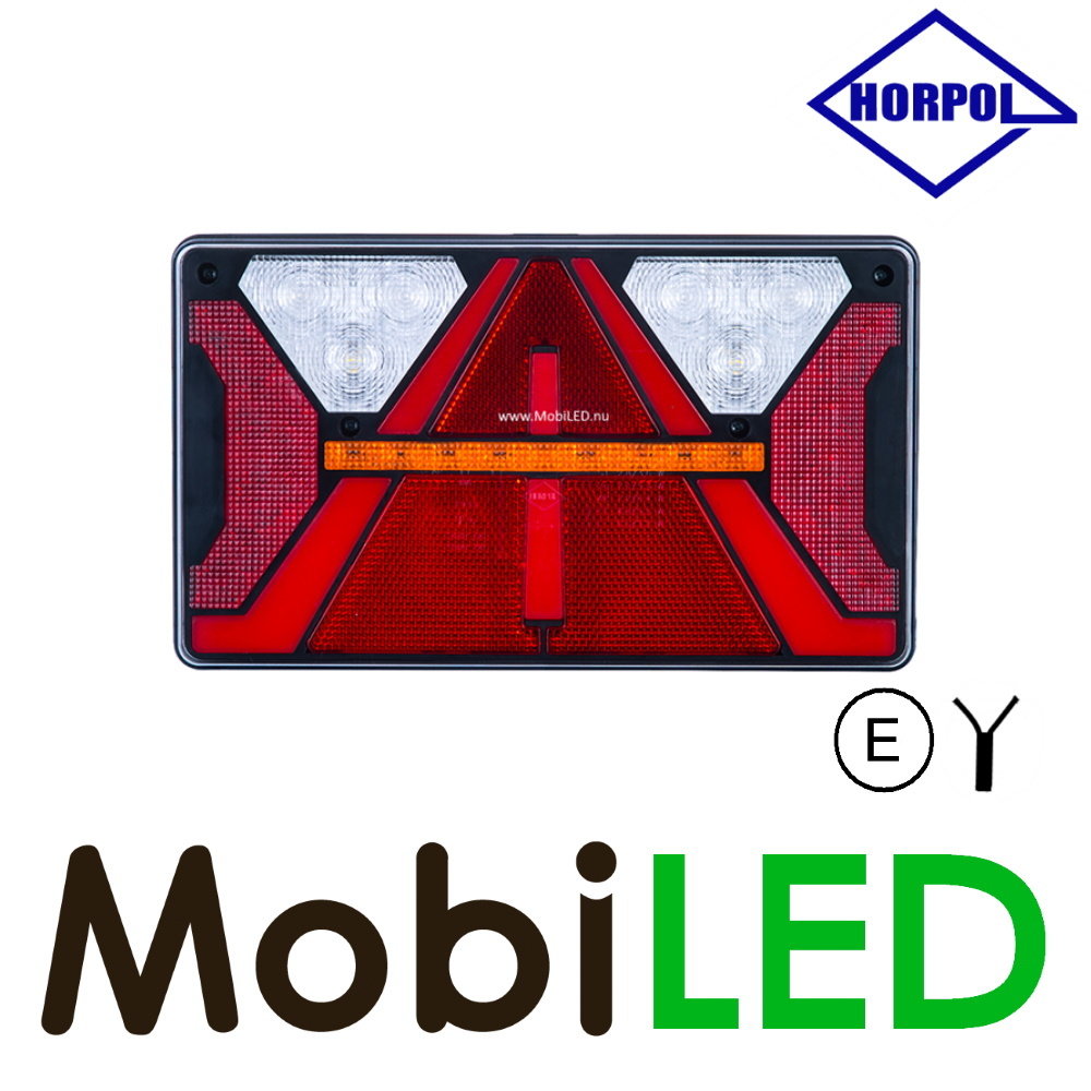HORPOL Rear light with 5 functions, license plate light and reflector Left E-mark