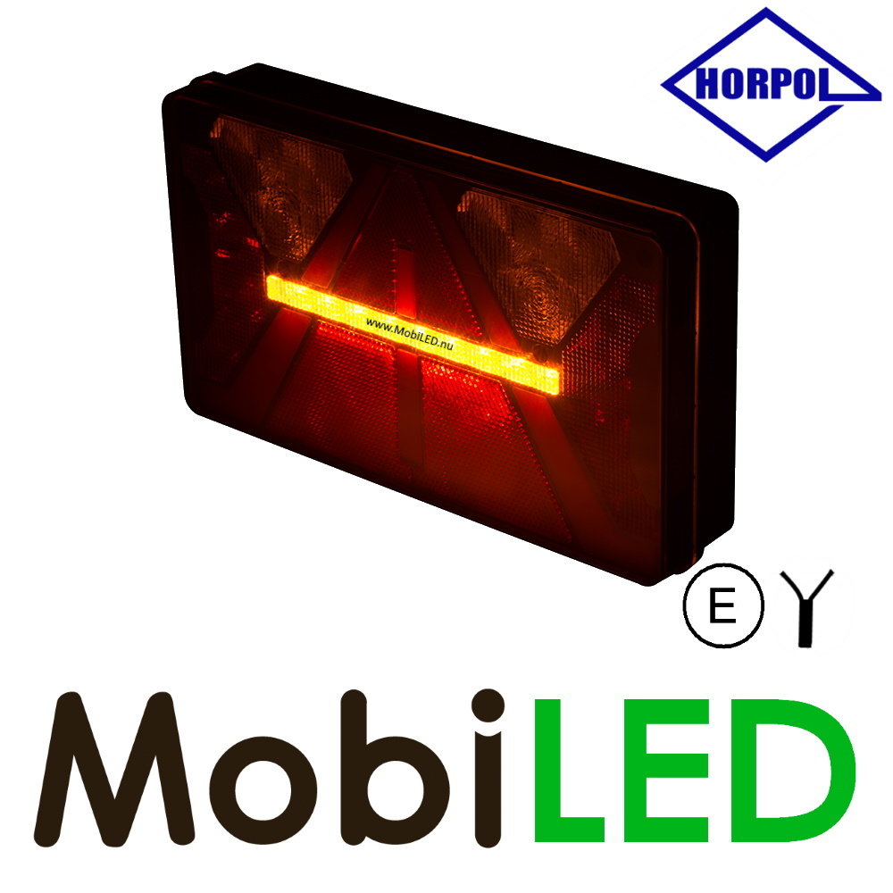 HORPOL Achterlicht met 5 functies, kentekenverlichting en reflector Links E-keur HORPOL Achterlicht met 5 functies, kentekenverlichting en reflector Links E-keur