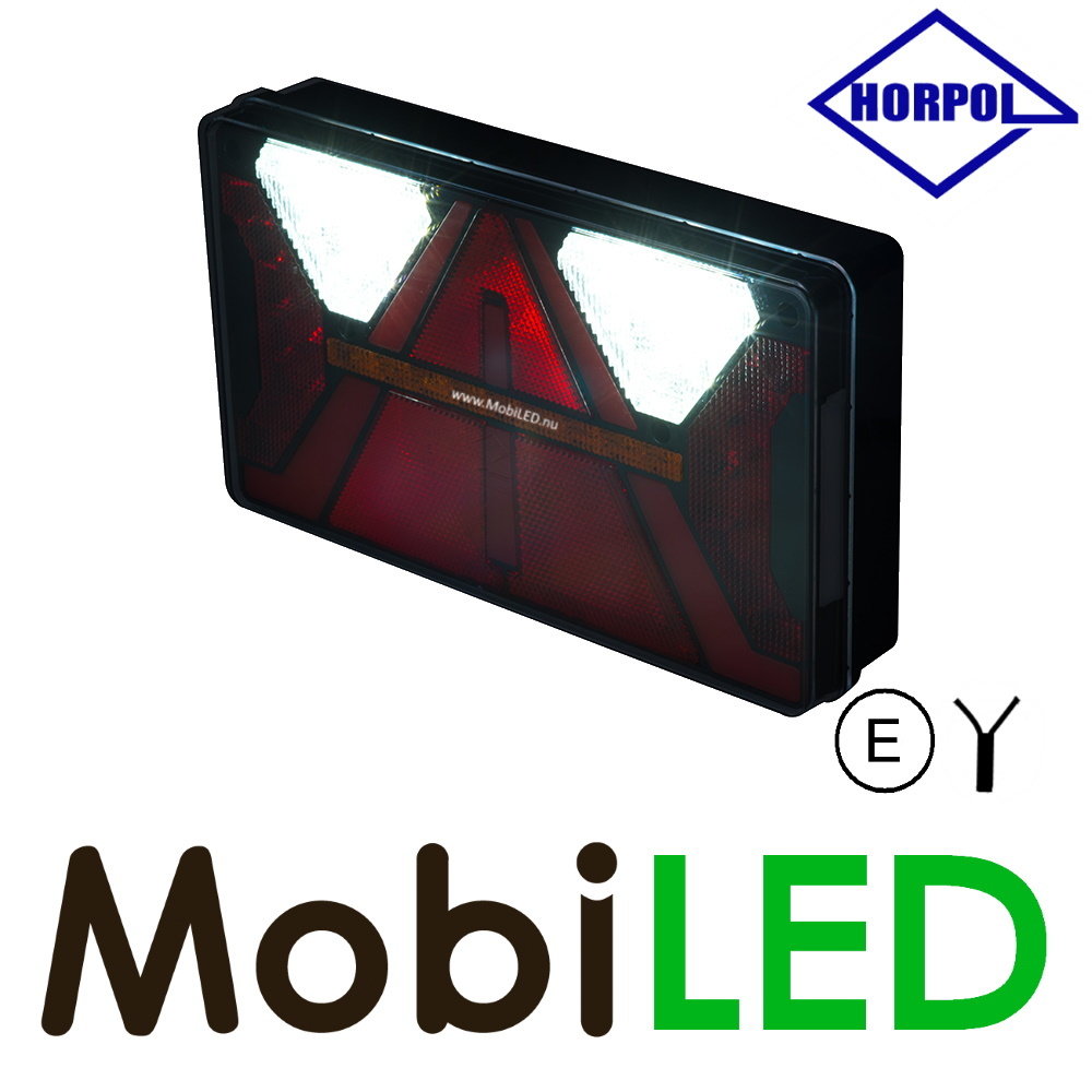 HORPOL Achterlicht met 5 functies, kentekenverlichting en reflector Links E-keur HORPOL Achterlicht met 5 functies, kentekenverlichting en reflector Links E-keur