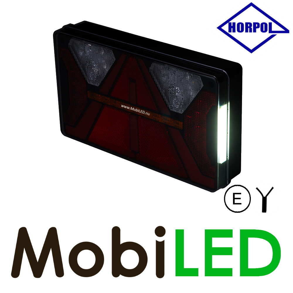 HORPOL Achterlicht met 5 functies, kentekenverlichting en reflector Links E-keur HORPOL Achterlicht met 5 functies, kentekenverlichting en reflector Links E-keur
