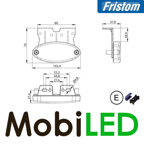 Fristom Fristom  zijmarkering wit 0,75mm² connector Fristom Fristom  zijmarkering wit 0,75mm² connector