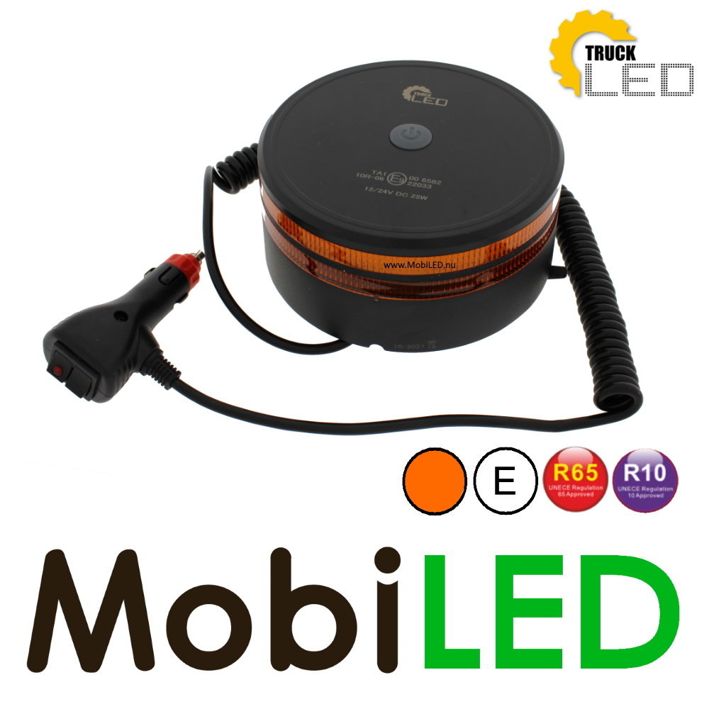 TruckLED Flash lamp 25 watts Amber magnet E-mark TruckLED Flash lamp 25 watts Amber magnet E-mark