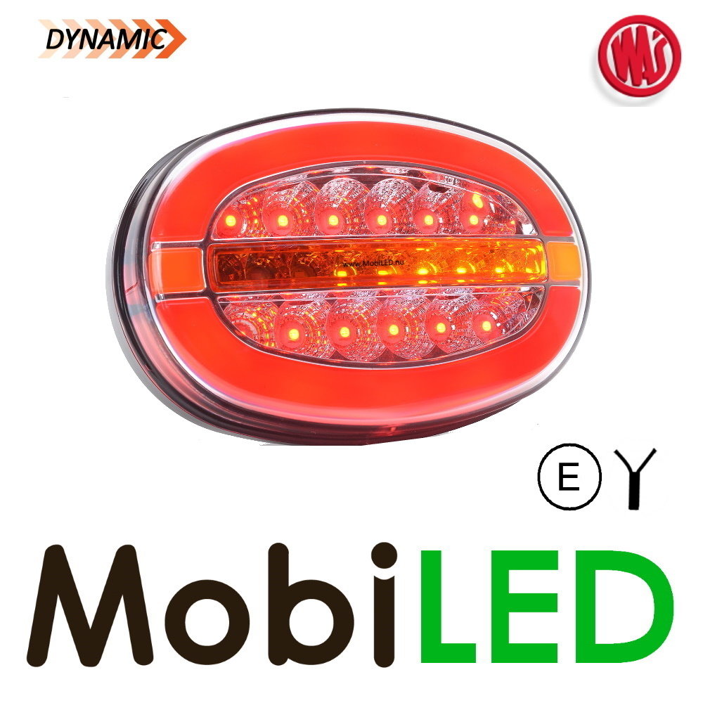 WAS Rear lamp oval with dynamic turn signal and brake light E-mark WAS Rear lamp oval with dynamic turn signal and brake light E-mark