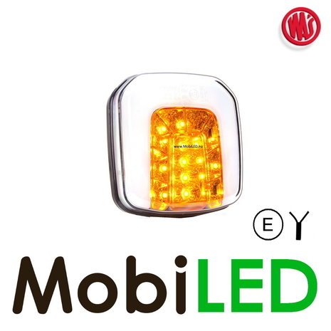 WAS NEON look vierkante voorlamp met richtingaanwijzer E-keur WAS NEON look vierkante voorlamp met richtingaanwijzer E-keur