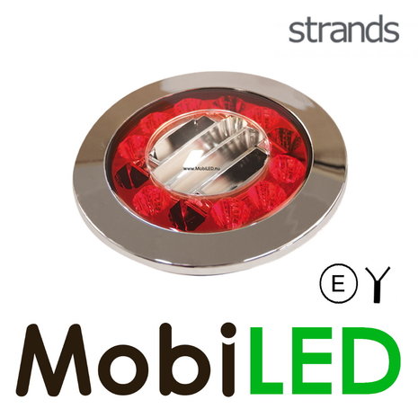Strands Strands achterlicht 3 functies E-keur rond universeel Strands Strands achterlicht 3 functies E-keur rond universeel