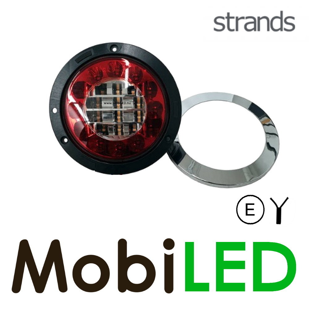 Strands Strands achterlicht 3 functies E-keur rond universeel Strands Strands achterlicht 3 functies E-keur rond universeel