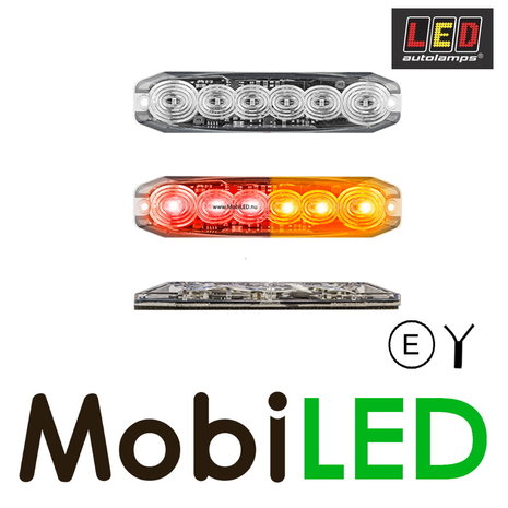 LED autolamps Feu arrière LED 12ARM 3 fonctions 12-24V E-mark rectangulaire