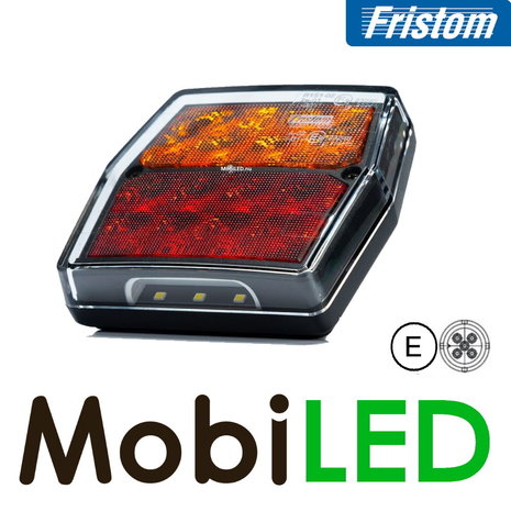 Fristom Fristom Feu arrière compact 12V 4 fonctions incl plaque, FT-222 T  Baïonnette 5-broches E-marque
