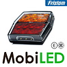 Fristom Fristom Compact rear light 12 volt 4 functions incl license plate,  FT-222 T Bayonet 5-pins E-mark