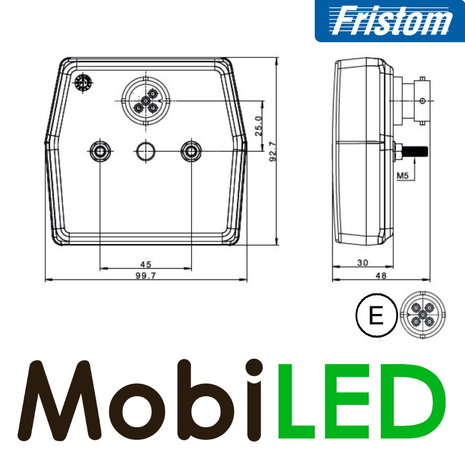 Fristom Compact fog light 12 volts Fristom FT-223 LED Bayonet 5-pins