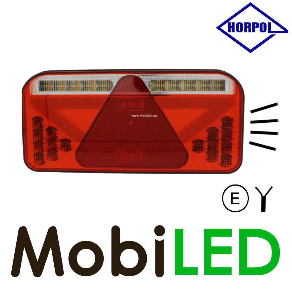 Rear light 5 functions reflector number plate lighting left