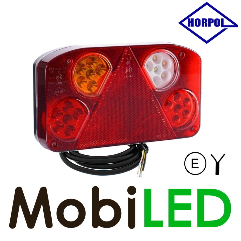 HORPOL Horpol Achterlicht modulair links 5 functies 2m kabel - E-keur HORPOL Horpol Achterlicht modulair links 5 functies 2m kabel - E-keur
