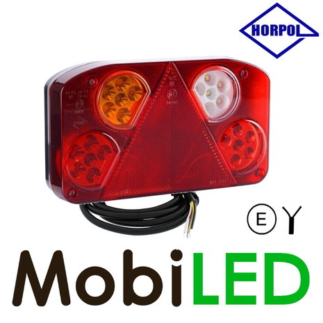 HORPOL Horpol Achterlicht modulair links 5 functies 2m kabel - E-keur HORPOL Horpol Achterlicht modulair links 5 functies 2m kabel - E-keur