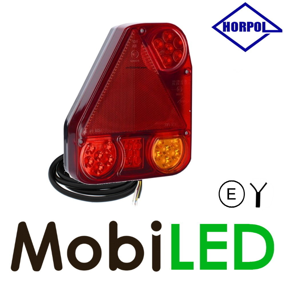 HORPOL Horpol Driehoekig modulair achterlicht links 4 functies E-keur HORPOL Horpol Driehoekig modulair achterlicht links 4 functies E-keur