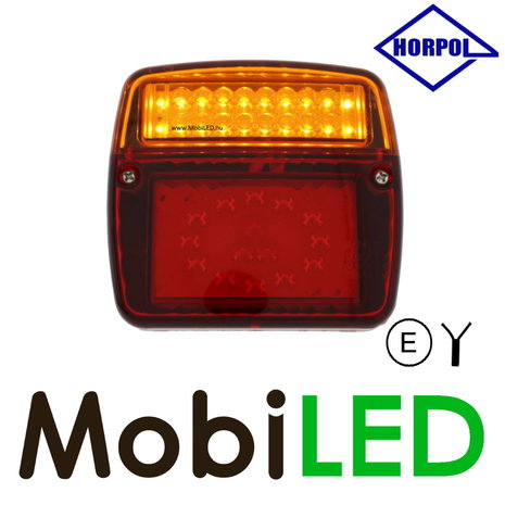 HORPOL Horpol vierkant achterlicht 3 functies universeel kabel HORPOL Horpol vierkant achterlicht 3 functies universeel kabel