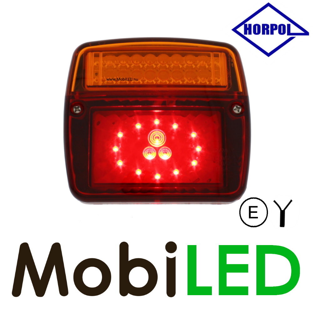 HORPOL Horpol square rear light 3 functions universal cable HORPOL Horpol square rear light 3 functions universal cable