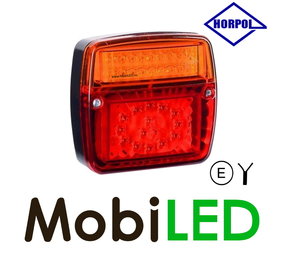HORPOL Horpol square rear light 3 functions universal cable HORPOL Horpol square rear light 3 functions universal cable