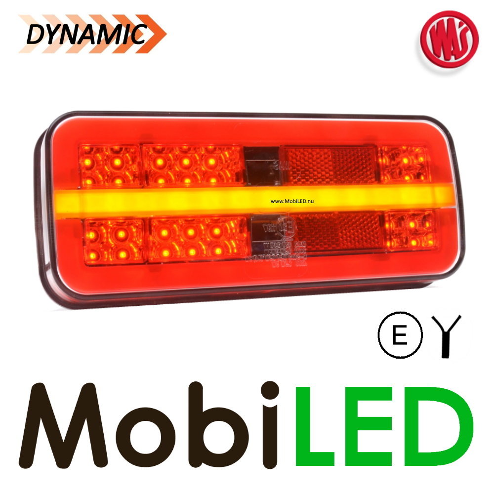 WAS WAS NEON look dynamisch achterlicht E-keur 3 functies 12/24 volt