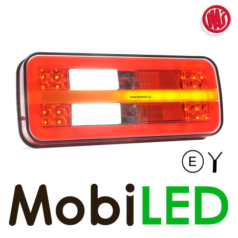 WAS WAS NEON look achterlicht 5 functies 12/24 volt E-keur WAS WAS NEON look achterlicht 5 functies 12/24 volt E-keur