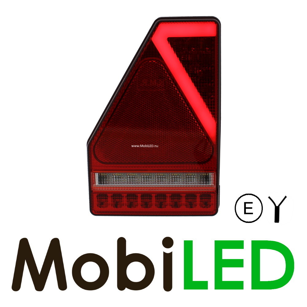 Rear light 5 functions with reflector triangle Left E-mark Rear light 5 functions with reflector triangle Left E-mark