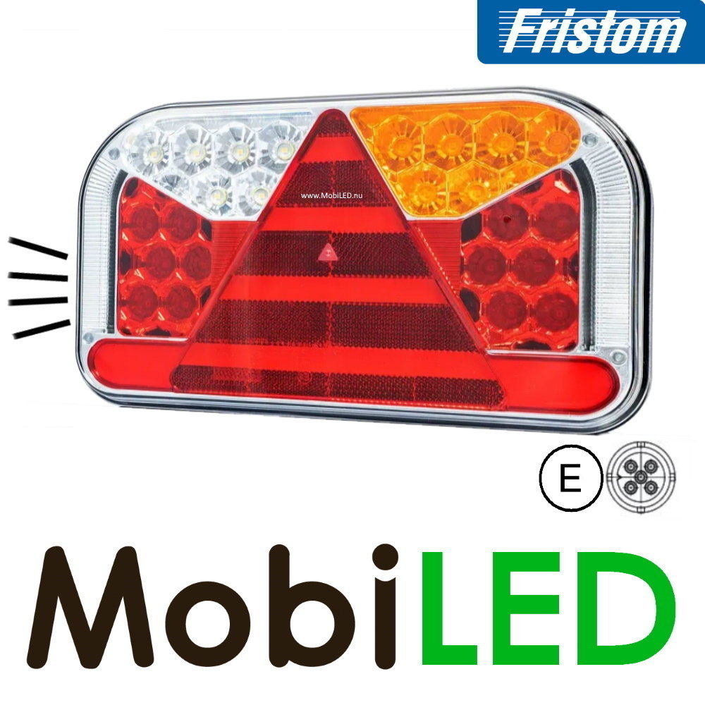 Fristom Fristom Achterlicht 4 functies (achteruit) + kenteken rechts bajonet E-keur
