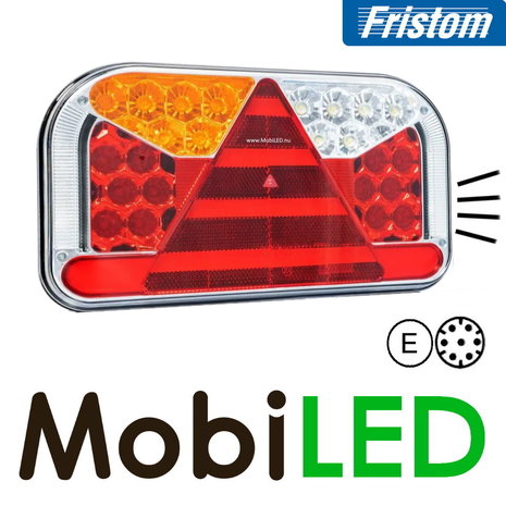 Fristom Feu arrière 5 fonctions plaque gauche AMP 7pin Fristom Feu arrière 5 fonctions plaque gauche AMP 7pin