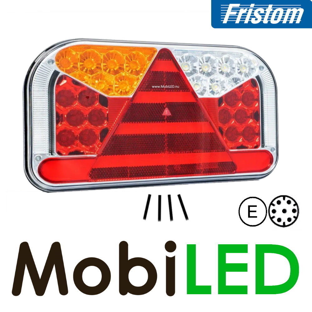 Fristom Feu arrière 5 fonctions gauche plaque dessous 7 pins AMP Fristom Feu arrière 5 fonctions gauche plaque dessous 7 pins AMP