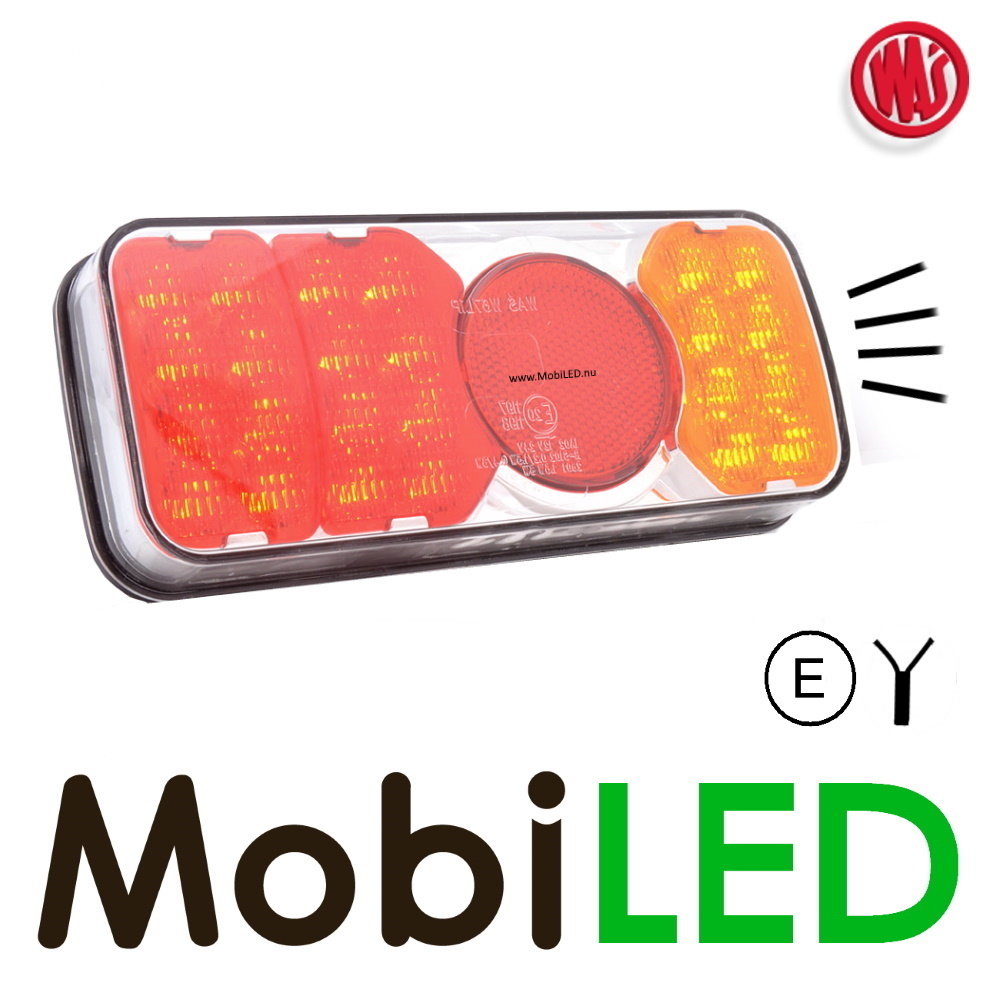 WAS Achterlicht 3 functies met kentekenverlichting