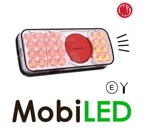 WAS Feu arrière 3 fonctions lentille blanc avec éclairage de plaque