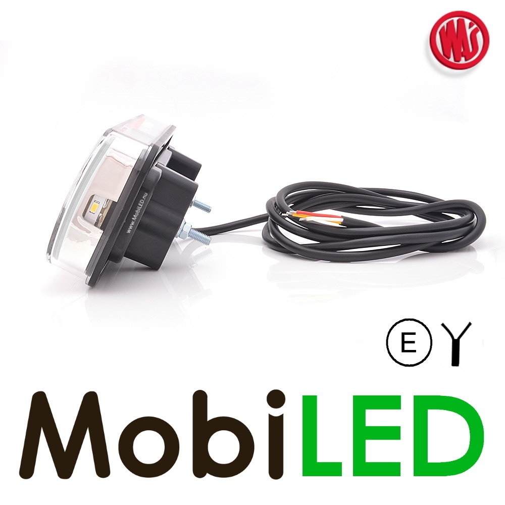 WAS Feu arrière 3 fonctions lentille blanc avec éclairage de plaque