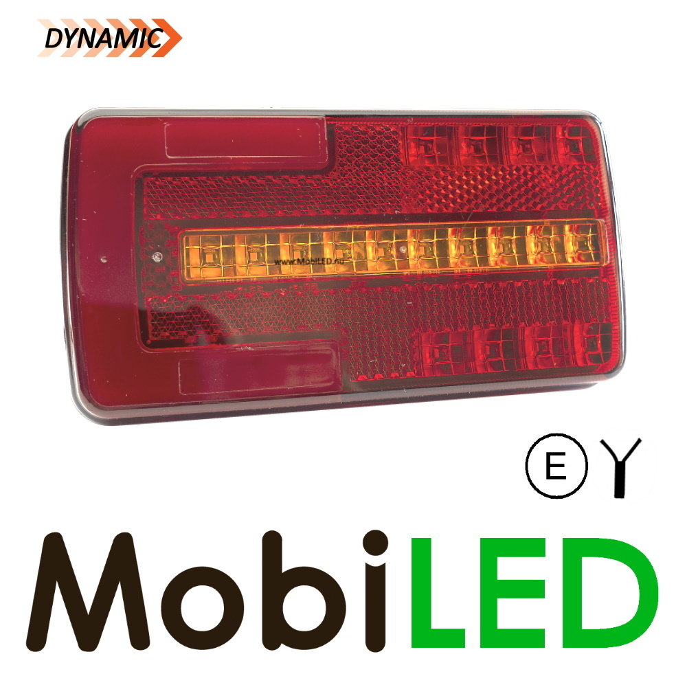 Feu arrière dynamique 3 fonctions universel E-marque