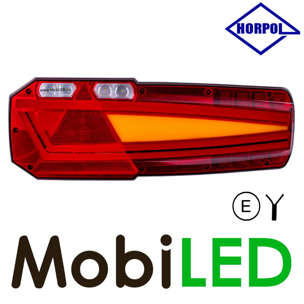 HORPOL Feu arrière 5 fonctions avec réflecteur gauche E-marque HORPOL Feu arrière 5 fonctions avec réflecteur gauche E-marque