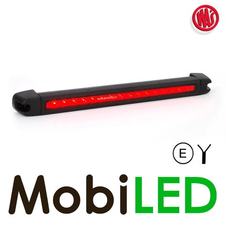 WAS WAS Verstelbaar Remlicht rood lang 24 volt E-keur WAS WAS Verstelbaar Remlicht rood lang 24 volt E-keur