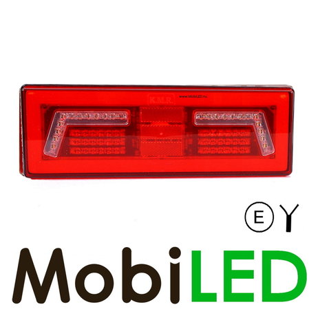 NEON look achterlicht rechthoek E-keur 5 functies 12-24 volt Links NEON look achterlicht rechthoek E-keur 5 functies 12-24 volt Links
