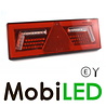 Feu arrière NEON look rectangle E-marque 5 fonctions avec réflecteur gauche