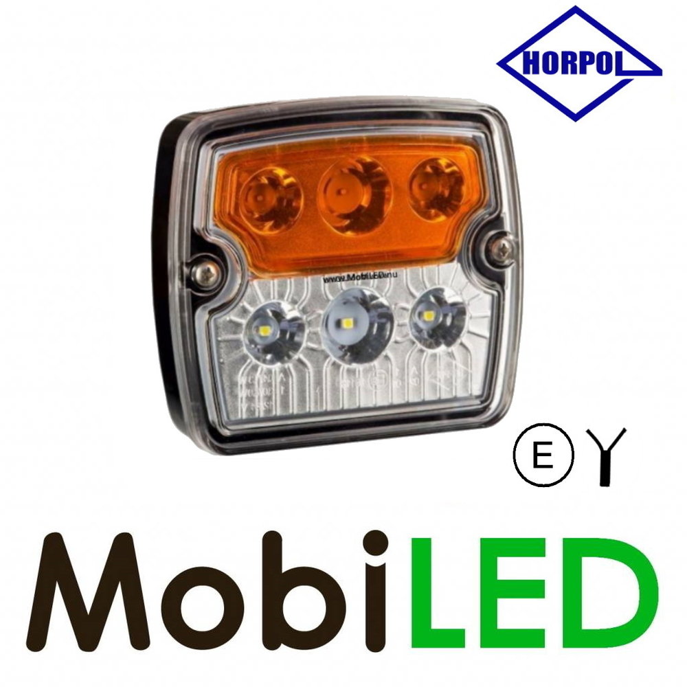 HORPOL Front position light square with turn signal E-mark HORPOL Front position light square with turn signal E-mark