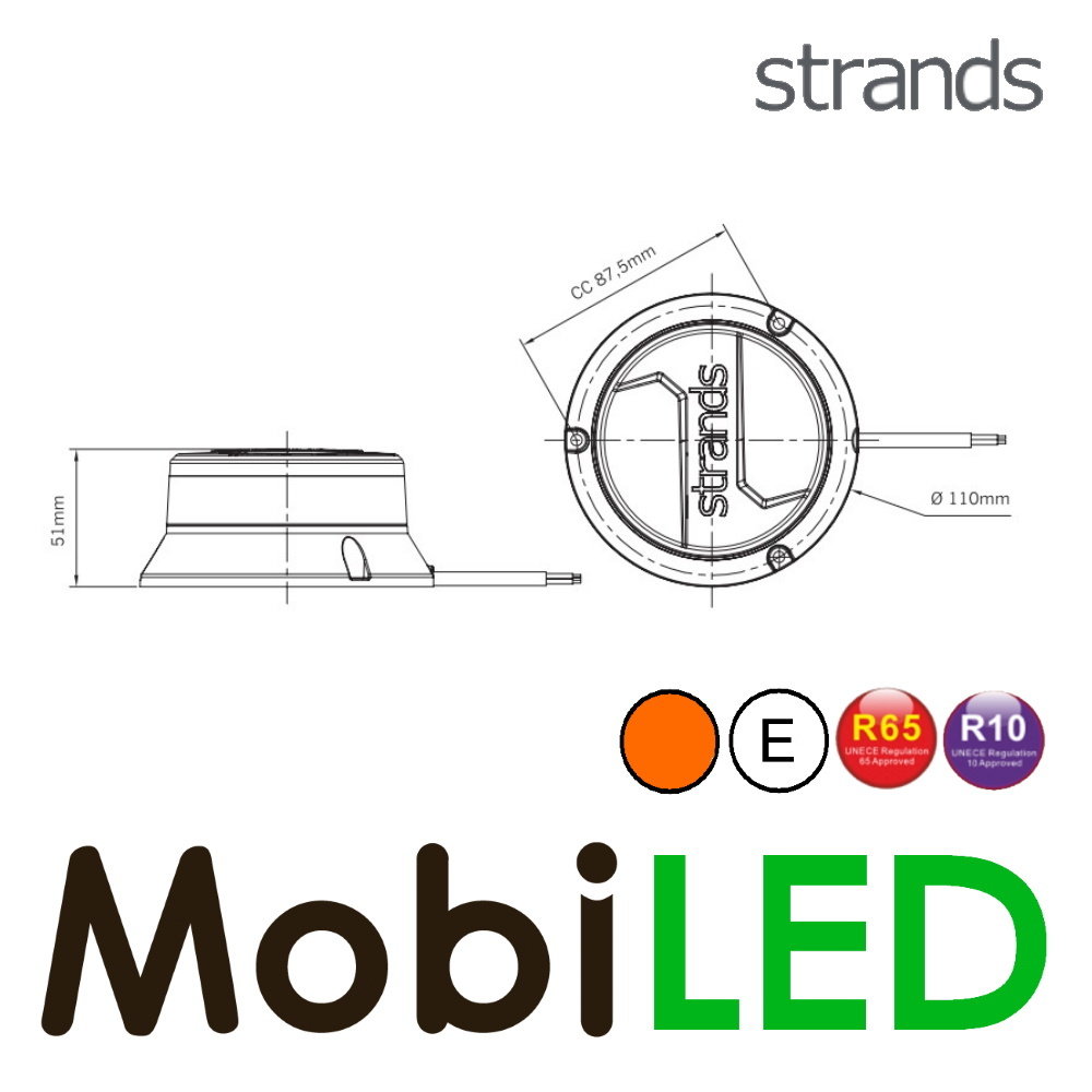 Strands Strands Cruise Light balise rotative/flash clair petit E-marque