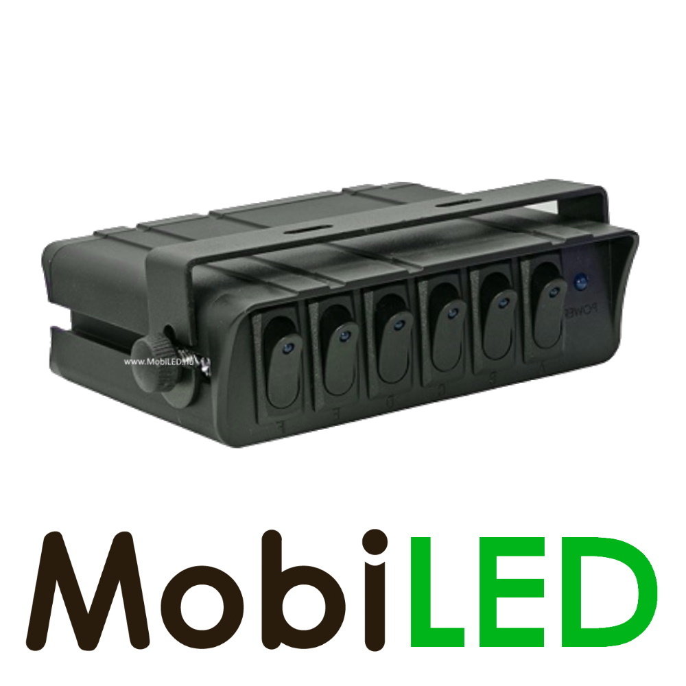 Panneau de commutation 6 interrupteurs Bleu 12V 40A
