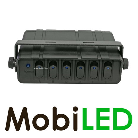 Switch panel 6 switches Blue 12V 40A Switch panel 6 switches Blue 12V 40A