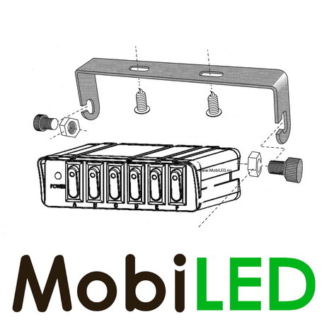 Panneau de commutation 6 interrupteurs Bleu 12V 40A