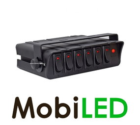 Schakelpaneel 6 schakelaars Rood Schakelpaneel 6 schakelaars Rood