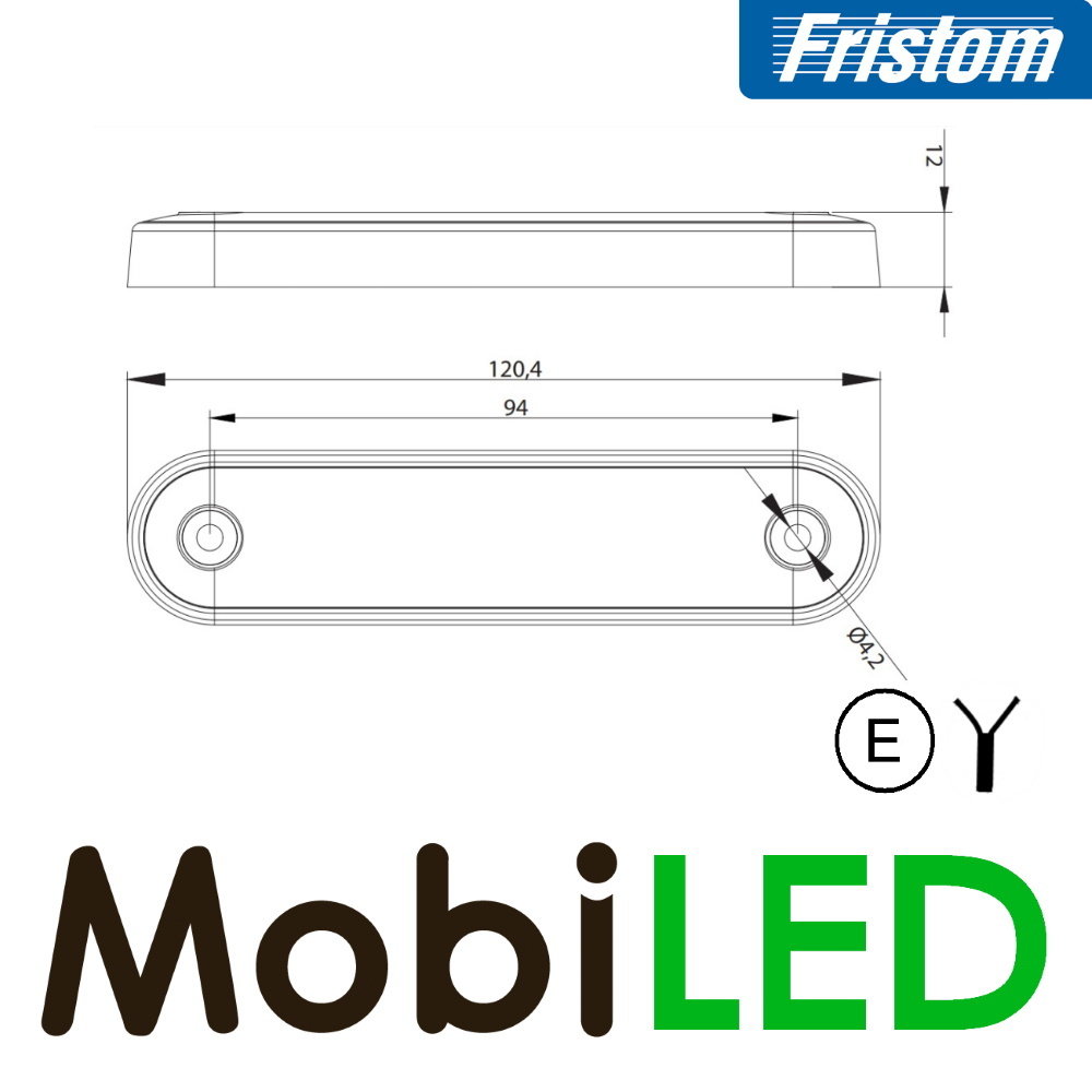 Fristom Fristom marquage latéral ambre long lentille dark