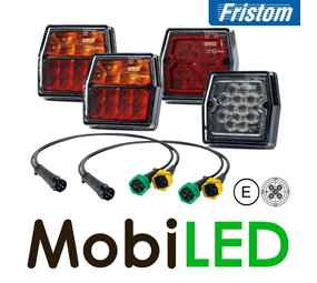 Fristom Set 4 zeshoekige achterlichten 12V 5 functies Fristom Set 4 zeshoekige achterlichten 12V 5 functies