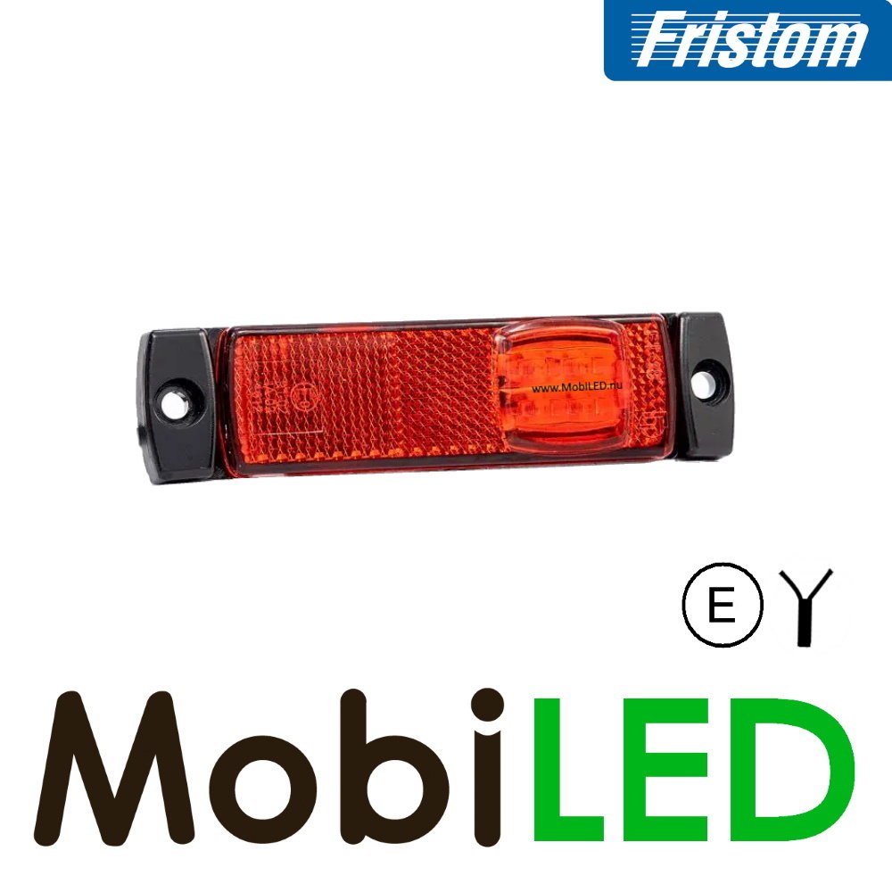 Fristom Zijmarkering rood langwerpig zijkant met reflector E-keur Fristom Zijmarkering rood langwerpig zijkant met reflector E-keur