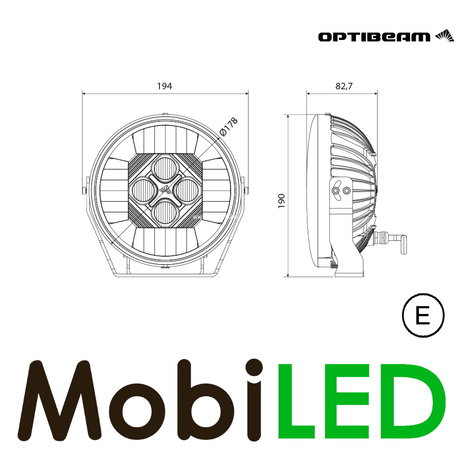 Optibeam Optibeam SE7EN 7 pouces E-marque Optibeam Optibeam SE7EN 7 pouces E-marque