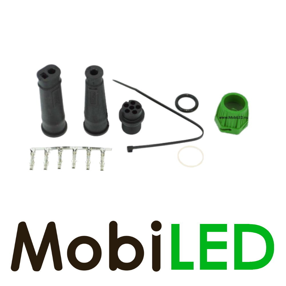 Fristom 6 pins bajonet connector groen