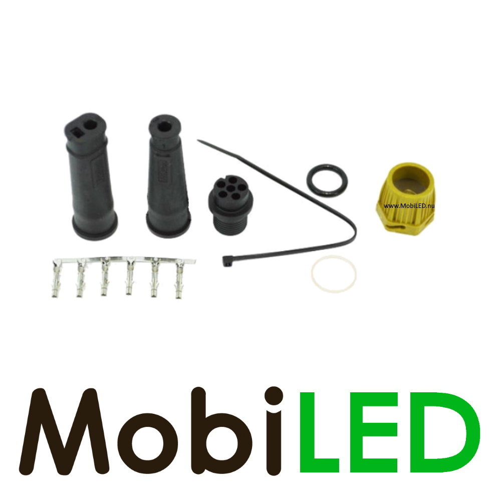 Fristom 6 pins bajonet connector geel