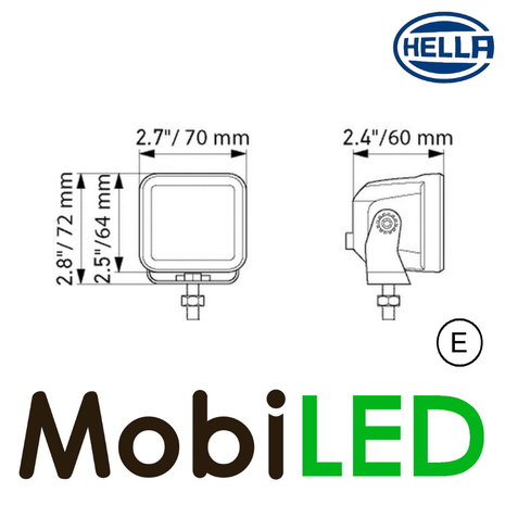 Hella Hella floodlight Cube Kit 2.7" 20 watts surface