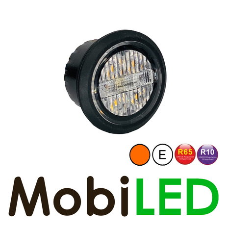 Recessed mount flasher with position light amber/amber