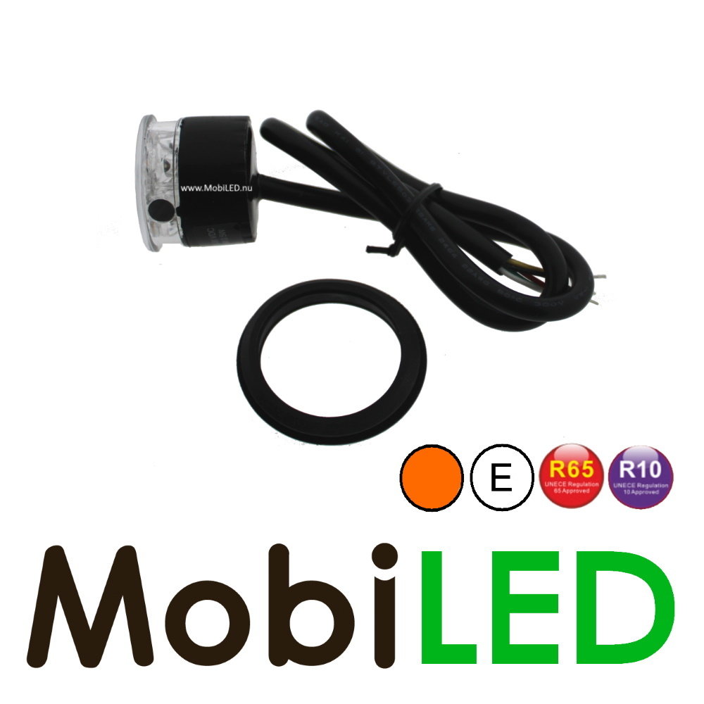 Recessed mount strobe  with position light amber/amber